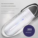 White Portable USB Shoe Dryer & Deodorizer - Constant Temperature Electric Boot Warmer with UV Sanitizer-3