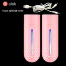 Pink Portable USB Shoe Dryer & Deodorizer - Constant Temperature Electric Boot Warmer with UV Sanitizer-1