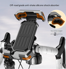 Black Heavy Duty Bike Phone Mount - Anti-Shake Motorcycle Holder with Secure Lock, 360 Rotation Cradle for All-Terrain Cycling-3