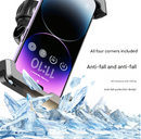 Black Heavy Duty Bike Phone Mount - Anti-Shake Motorcycle Holder with Secure Lock, 360 Rotation Cradle for All-Terrain Cycling-5