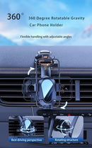 Black Universal Car Phone Mount Holder - 360° Rotation with Upgraded Suction Cup for Dashboard & Windscreen-9