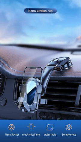 Red and Black Universal Car Phone Mount Holder - 360° Rotation with Upgraded Suction Cup for Dashboard & Windscreen - 0