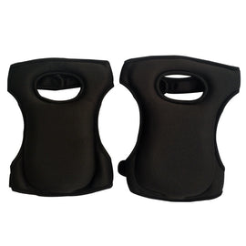 Black Adjustable Gardening Knee Pads - Comfortable Neoprene Knee Protectors for Weeding & Outdoor Work