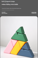 Dark Blue Transforming Silicone Pencil Case - Stand-Up Pen Holder & Stationery Organizer-4