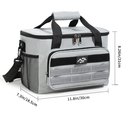 Grey Versatile Large-Capacity Picnic Insulated Bag - Detachable Shoulder Strap & Ice Pack-1