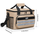 Beige Versatile Large-Capacity Picnic Insulated Bag - Detachable Shoulder Strap & Ice Pack-1