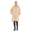 Yellow Oversized Wearable Blanket Hoodie - Ultra Soft & Cozy Snuggle Pullover for Adults-1