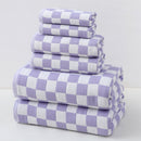 Purple Ultra-Soft 100% Cotton Gauze 6-Piece Towel Set | Absorbent & Quick-Dry Bath Towel-1
