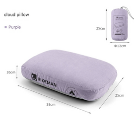 Purple Ergonomic Memory Foam Travel Pillow for Neck Support - Portable & Compact for Camping, Flights, and Napping