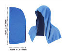Dark Blue 5-Pack Instant Cooling Towel Set - UPF Sun Protection Hooded Ice Towels for Sports & Outdoor Activities-3