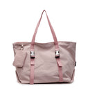 Pink Modern Utility Tote Bag for Women - Large Capacity Shoulder Bag with Detachable Pouch for Work, School & Travel-1
