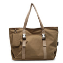 Khaki Modern Utility Tote Bag for Women - Large Capacity Shoulder Bag with Detachable Pouch for Work, School & Travel-1