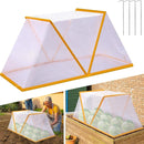 3 piece White Foldable Raised Garden Bed Cover - Vegetable Plant Protector(80 x 34 x 35 cm)-1