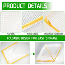 3 piece White Foldable Raised Garden Bed Cover - Vegetable Plant Protector(80 x 34 x 35 cm)-2