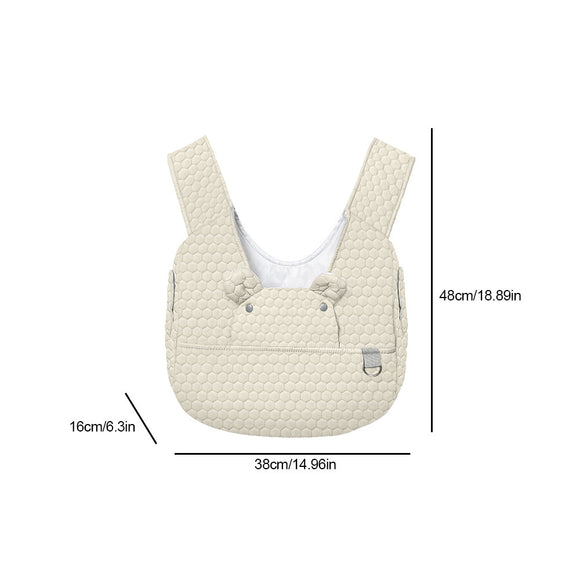 Grey Hands-Free Quilted Pet Carrier Sling - Soft & Comfortable Front Pack for Small Dogs and Cats