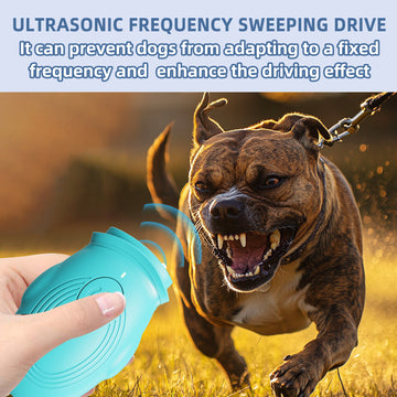 Black 2-in-1 Ultrasonic Dog Repellent & Trainer - Portable USB Rechargeable Anti-Barking Device - 0
