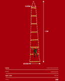Festive Climbing Santa LED Ladder Light - USB Powered Outdoor Christmas Hanging Decoration with Remote(3m)-7