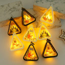 Bronze color Christmas tree Charming Christmas Scene Mini Lanterns (Set of 3) - Battery Operated LED Lights for a Cozy Holiday Glow-4