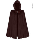 Brown Shadow Wanderer Hooded Cape - Premium Velvet Robe for Jedi, Wizard & Medieval Cosplay-1