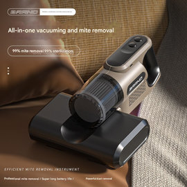 White High-Power Wireless UV Sterilization Mite Removal Vacuum Cleaner - Powerful Suction and Deep Cleaning for Home Use - 0