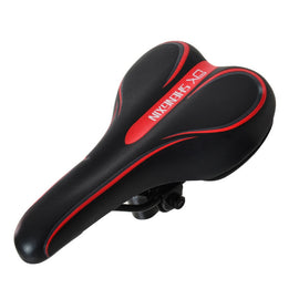 Black and red Mountain Bike Saddle - Comfortable and Durable Bicycle Seat for MTB and Road Bikes