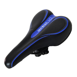 Black and blue Mountain Bike Saddle - Comfortable and Durable Bicycle Seat for MTB and Road Bikes