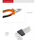 13-Piece Compact Household Tool Kit - Essential Hand Tool Set for Home DIY & Repairs-3