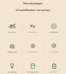 Green 3.5L Smart Cool Mist Humidifier with Dual Nozzle & Digital Display - Ultra-Quiet Air Purifier for Bedroom and Office-3