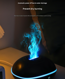 Black Mini USB Aromatherapy Diffuser with Flame Projection - Portable Humidifier for Home and Car Use-6