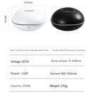 White Mini USB Aromatherapy Diffuser with Flame Projection - Portable Humidifier for Home and Car Use-7