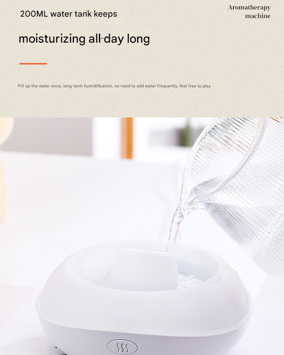 Crack color Mini USB Aromatherapy Diffuser with Flame Projection - Portable Humidifier for Home and Car Use