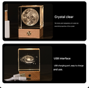 Milky Way Luminous 3D Crystal Cube Night Light - Laser Engraved Artwork with Solid Wood Base-7