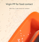 Orange Baby Floor Seat & Booster Dining Chair with Removable Tray - Safe, Stable & Fun Squeaky Cushion-8