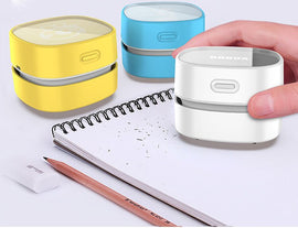 Blue Rechargeable Cordless Mini Desktop Vacuum - Portable Handheld Cleaner for Desk, Keyboard, Crumb & Dust - 0