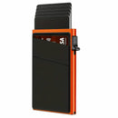 Orange-red Ultra-Slim RFID Blocking Pop-Up Wallet - Automatic Card Holder with Metal Case & Secure Screw Base-1