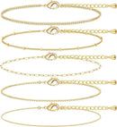 A Silver six-piece set Chic Multi-Layered Alloy Bracelet Set - Fashionable Stackable Jewelry-4