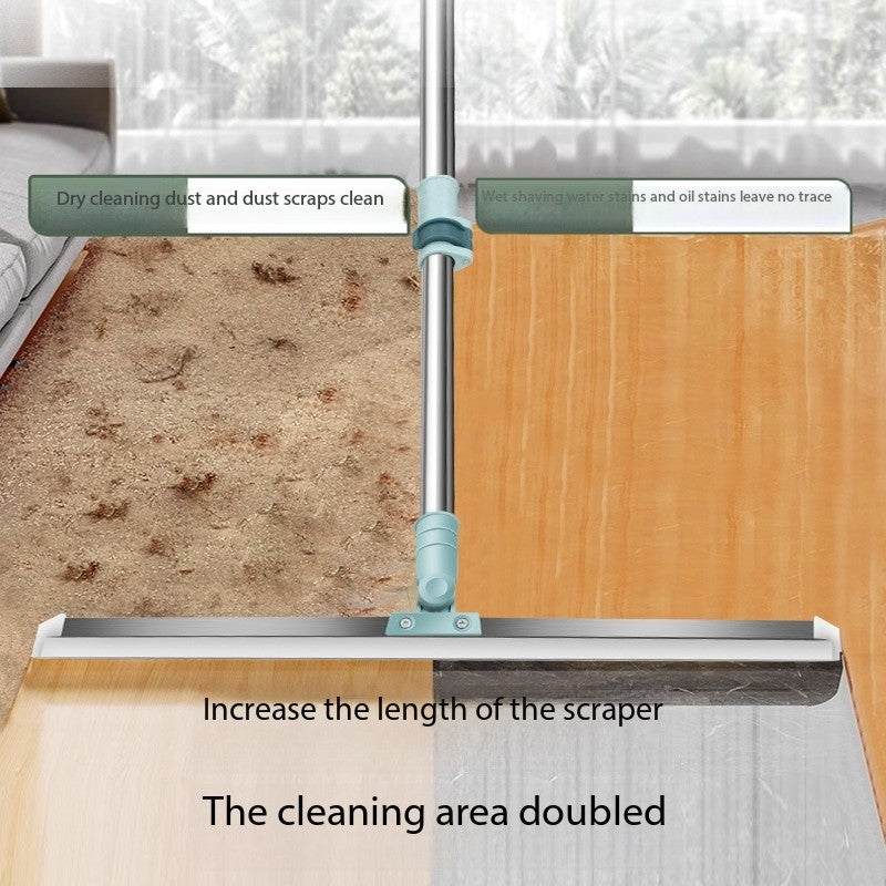2 PCS Multi-Surface Silicone Squeegee Broom - Extendable & 180 degree Rotatable for Wet/Dry Cleaning(35cm) - 0