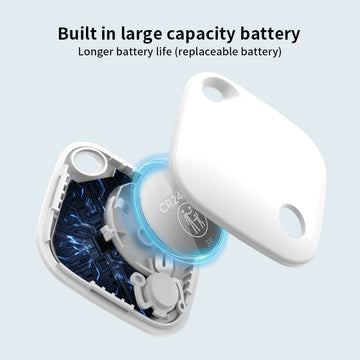 Black Smart Item Tracker for Android - Bluetooth Locator Tag Works with Google Find My Device Network - 0