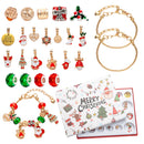 Golden 24-Day DIY Christmas Advent Calendar Jewelry Ki-1