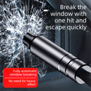 Black 2-in-1 Emergency Car Escape Tool - Spring-Loaded Window Breaker & Seatbelt Cutter-2