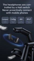 2-in-1 Smartwatch with Built-in TWS Earphones - IP67 Waterproof, Health Monitoring & CNC Metal Design(Black rubber)-5