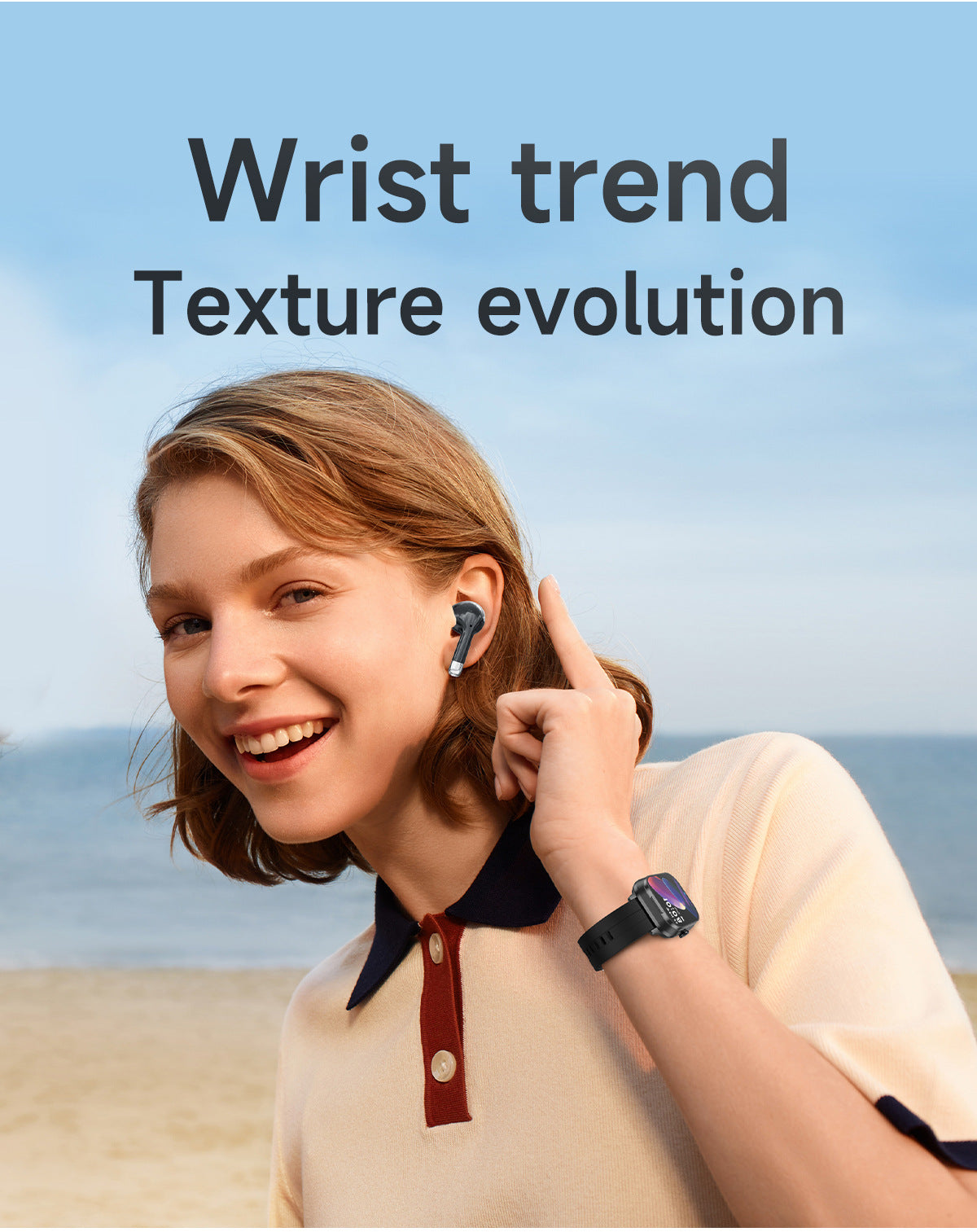Smartwatch with Built-in TWS Earbuds & Silicone Sleeve - 2.01 HD Screen  Health Monitoring Bluetooth Calls & Music(Gray rubber)"