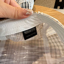 Patchwork Plaid Cotton Cap with Decorative Details(brown)-4