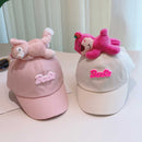 Cute Plush - Decorated Baseball Cap(khaki)-4