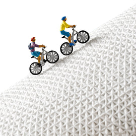 Premium Bath Mat with 8X Water Absorption & Non-Slip Base(Footprints by the seaside) - 0