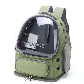 Spacious Pet Carrier with Ventilation System & Water-Resistant Design(green)
