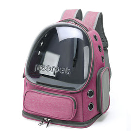 Spacious Pet Carrier with Ventilation System & Water-Resistant Design(pink)