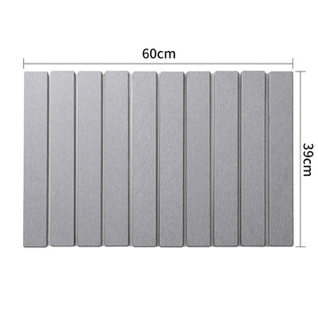 Collapsible Diatom Mud Bath Mat - Quick Dry, Non-Slip, Odor-Free Absorbent Pad(light grey)