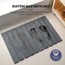 Collapsible Diatom Mud Bath Mat - Quick Dry, Non-Slip, Odor-Free Absorbent Pad(white)-3
