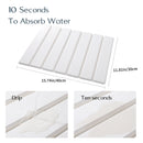 Folding Diatomaceous Earth Countertop Drain Mat - Quick Dry, Non-Slip & Easy Clean Absorbent Pad(dark grey)-3